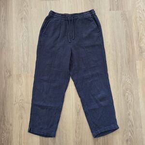 J.Crew Wmns New Seaside Pant In Soft Gauze Navy S Coastal Quiet Luxury Vacation